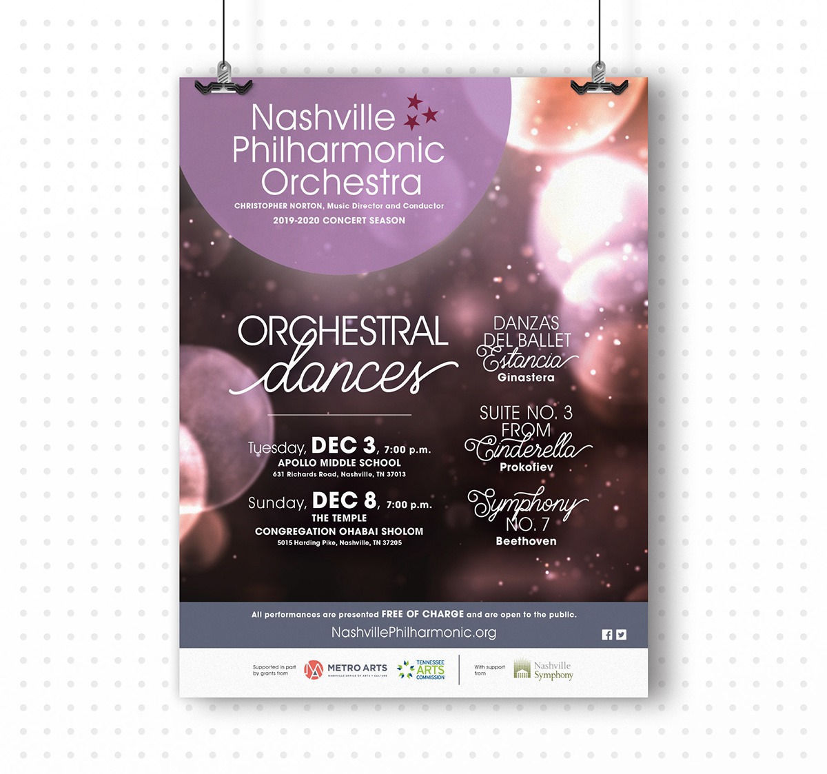 poster orchestra philharmonic nonprofit music Classical symphony musicians advertisement marketing  