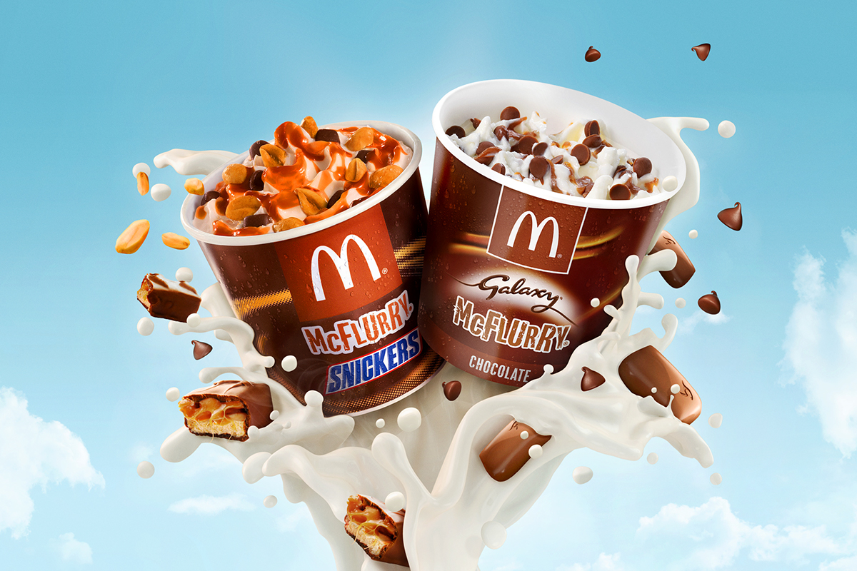 retouch McDonalds icecream chocolate Food 