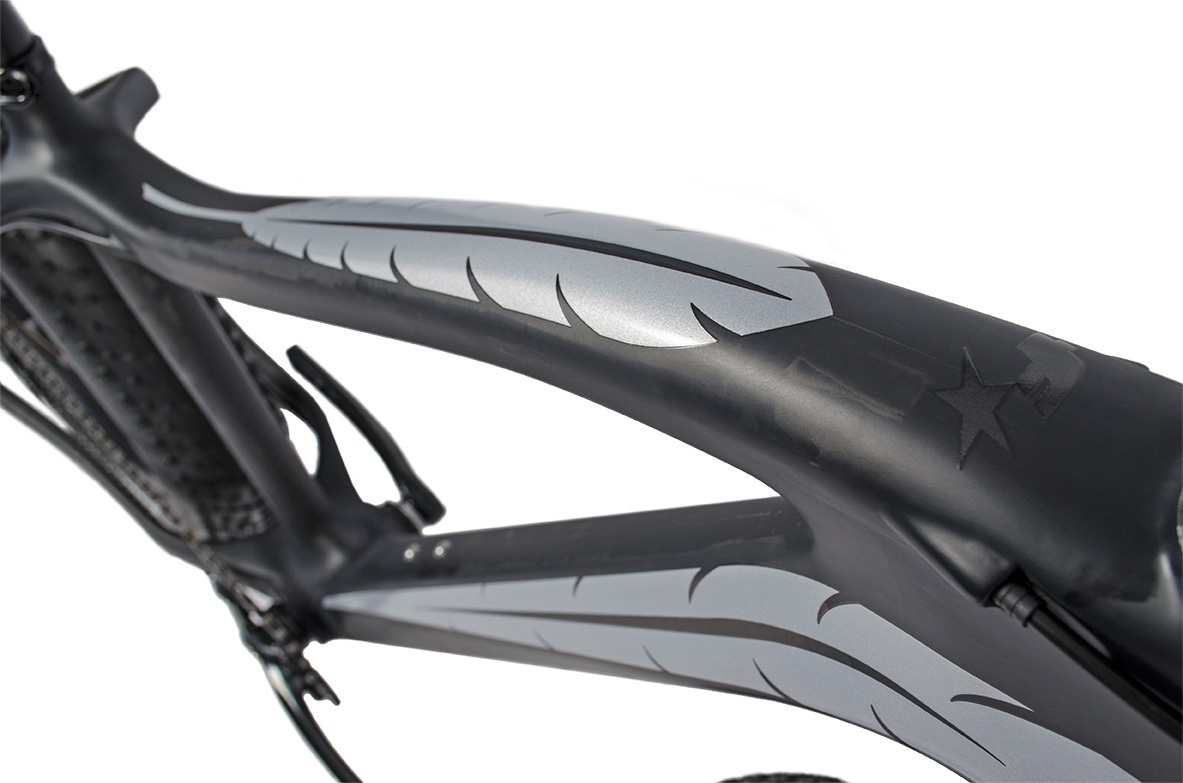 Blackhawk fat Bike Bicycle graphics decals fyxation Milwaukee winter summer black matte gloss