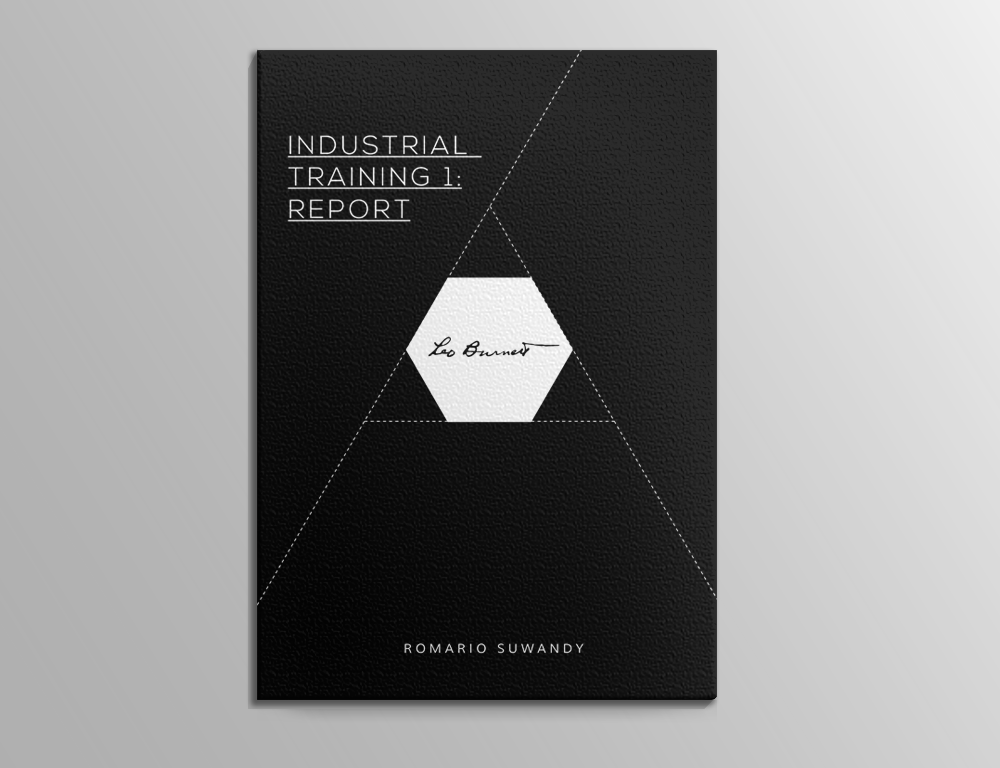 internship Report Book Layout Design Minimalism Leo Burnett