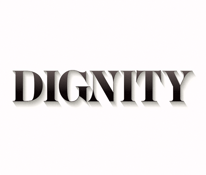 lettering type conde kindness dignity concept intelligence