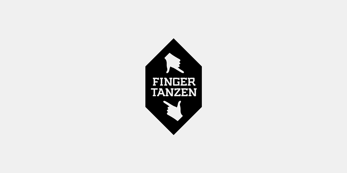 branding  identity logo dj electro finger Tanzen DANCE  