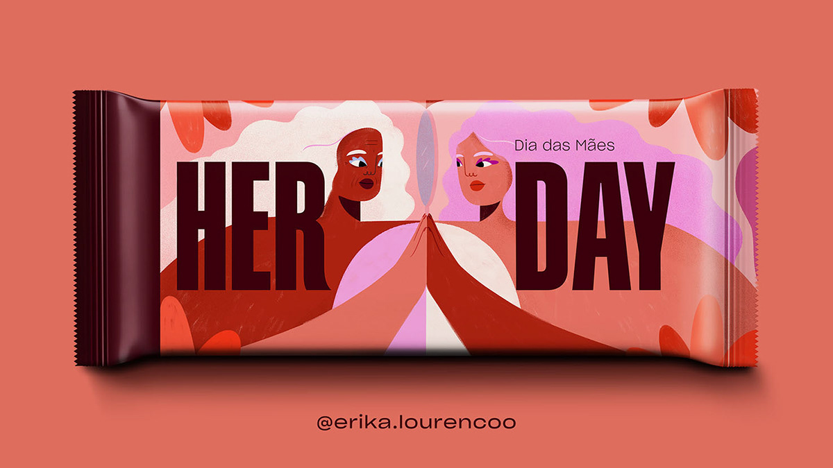 art direction  betc branding  chocolate craft her day hershe hersheys ILLUSTRATION  Packaging