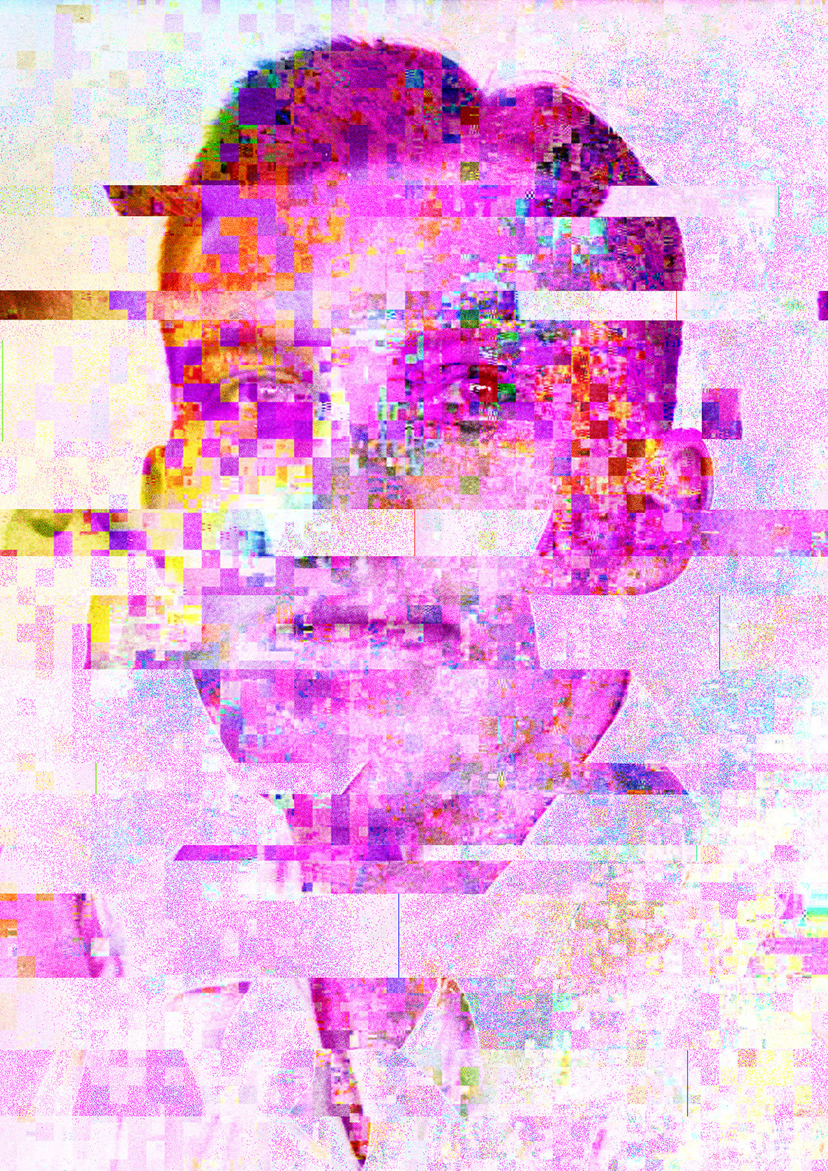 portrait Glitch distort grain Datamosh experiment myles myles walker barry lockhart walker digital manipulation photoshop error ReFormat identity