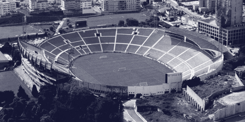 FC porto stadium antas dragão old vs new football soccer vector gradients blue lights