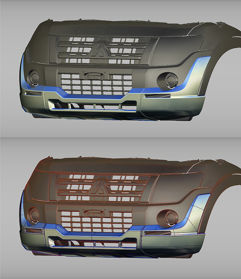 Alias car design car surface scan automotive tuning bodykit BROOMER DESIGN pajero