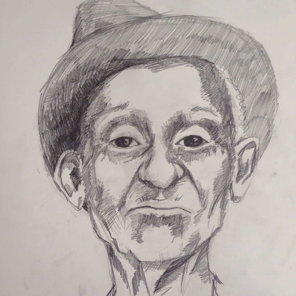 man Drawing  portrait sketch
