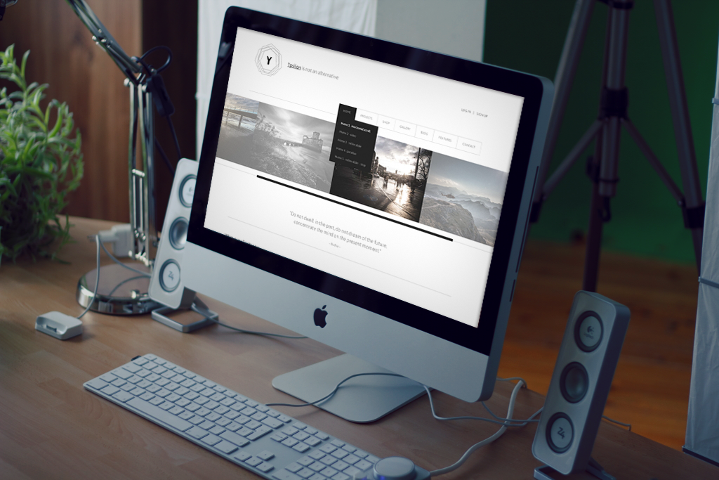 ypsilon Web design Webdesign template b&w White black flat modern minimalistic top future professional entiri