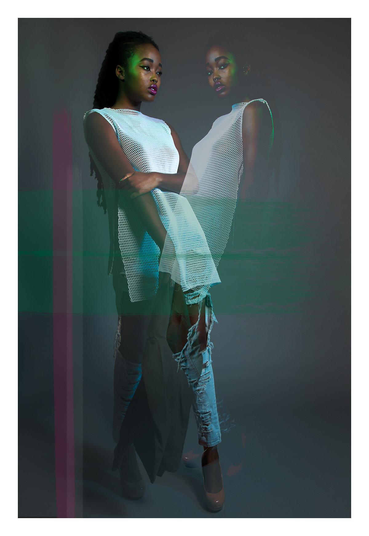 movement fashion photography brush strokes colored gels