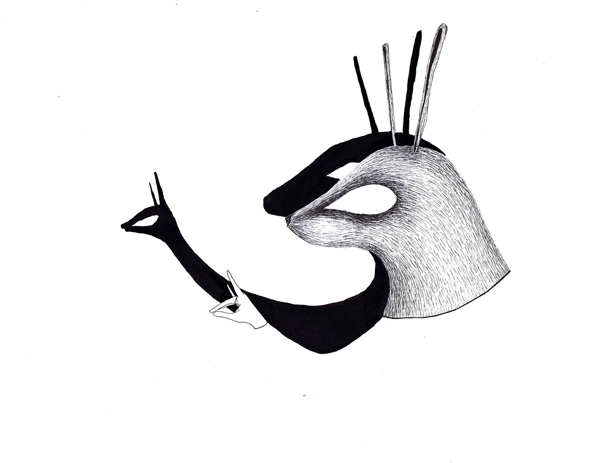 Exibition coniglio ink rabbit
