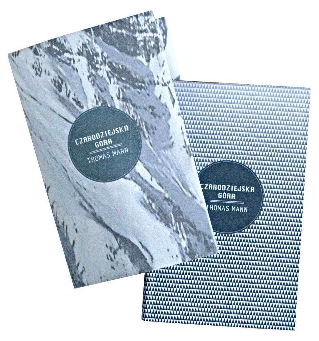 mountain thomas Mann dębniak cuda wianki book pattern ice blue cover poster print Book Packaging