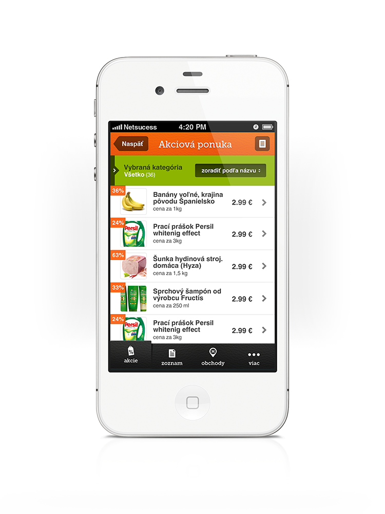 Shopping market iphone app