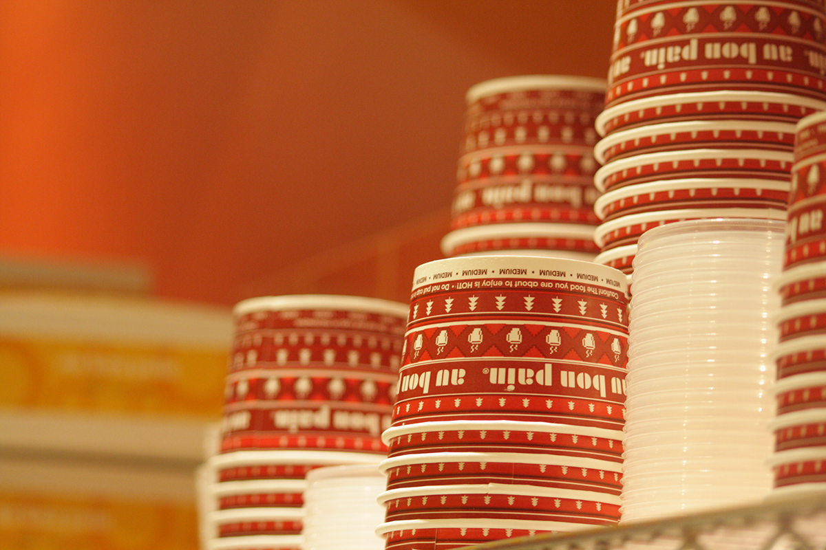cups  au bon pain  holiday  WINTER  Packaging  design  cafe  christmas