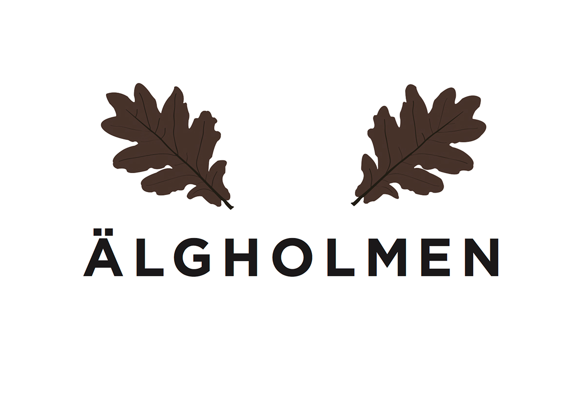 oak leaves Logo Design Logotype logo älgholmen hotel Hotel Logo Hunting hunting hotel