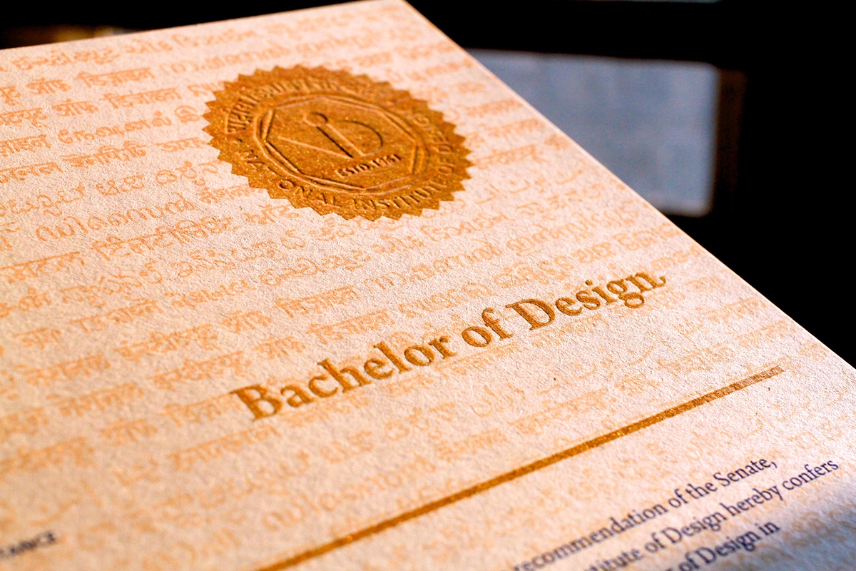 Indigo madder Indian Design certificate design handmade India red&blue Certificates typo Layout Design Printing print production screen printing gold Hand letterin