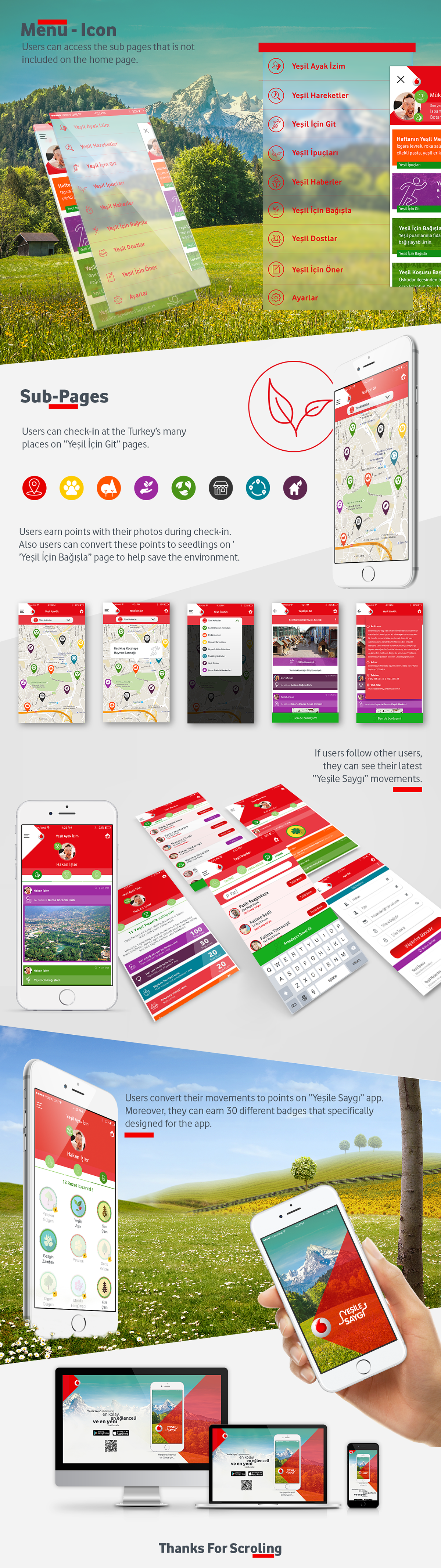 Adobe Portfolio app vodafone UI ui design ux mobile interaction ios android Interface