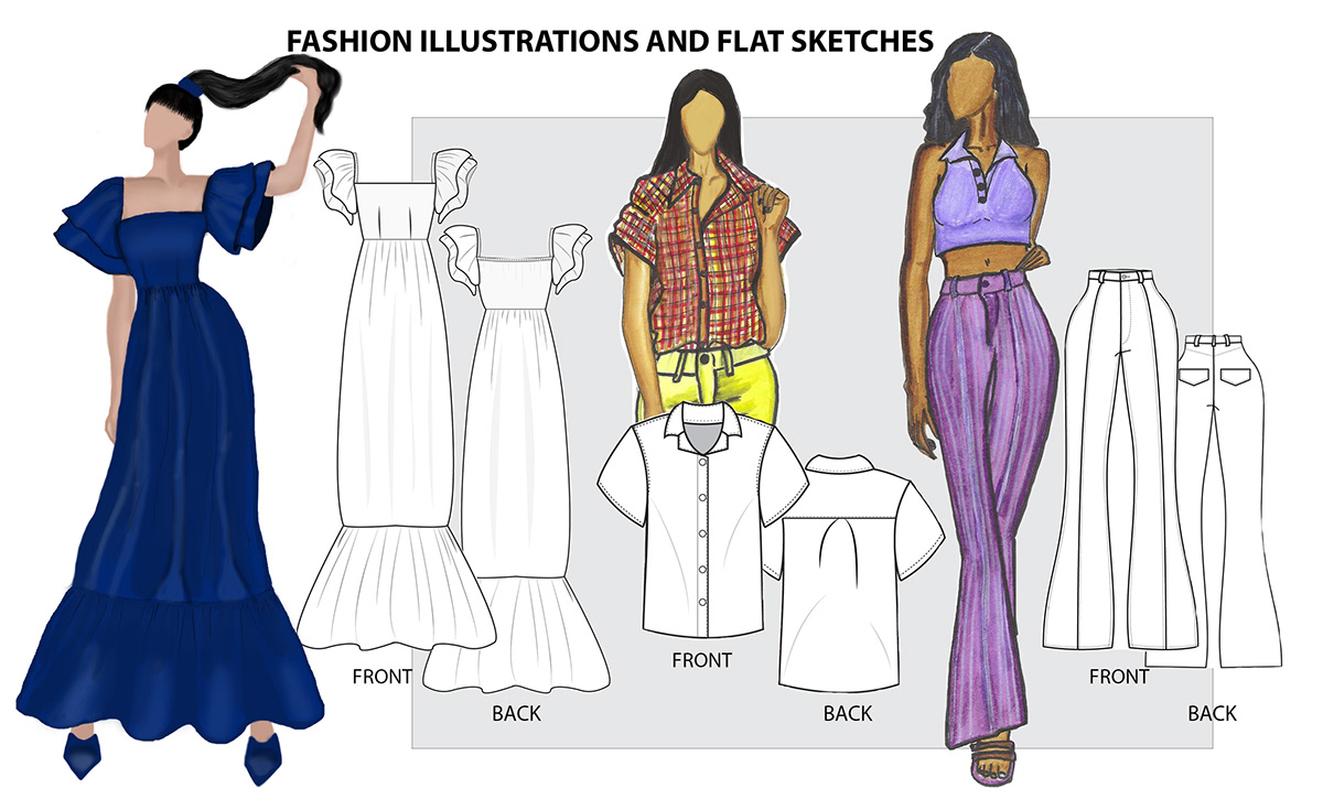 Fashion illustration & Fashion Flats