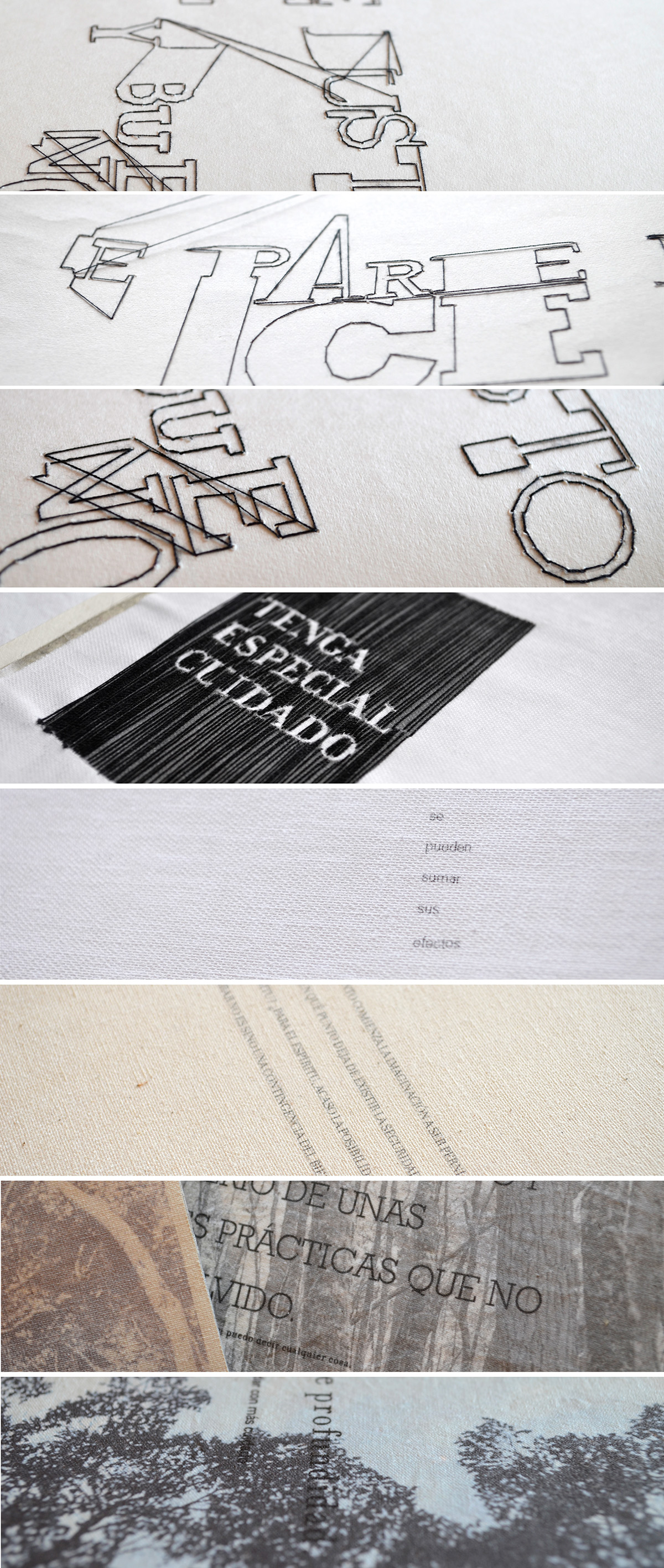 experimental hilos handmade stitch thread typography handmade book Experimental Typography Embroidery handmade Threads