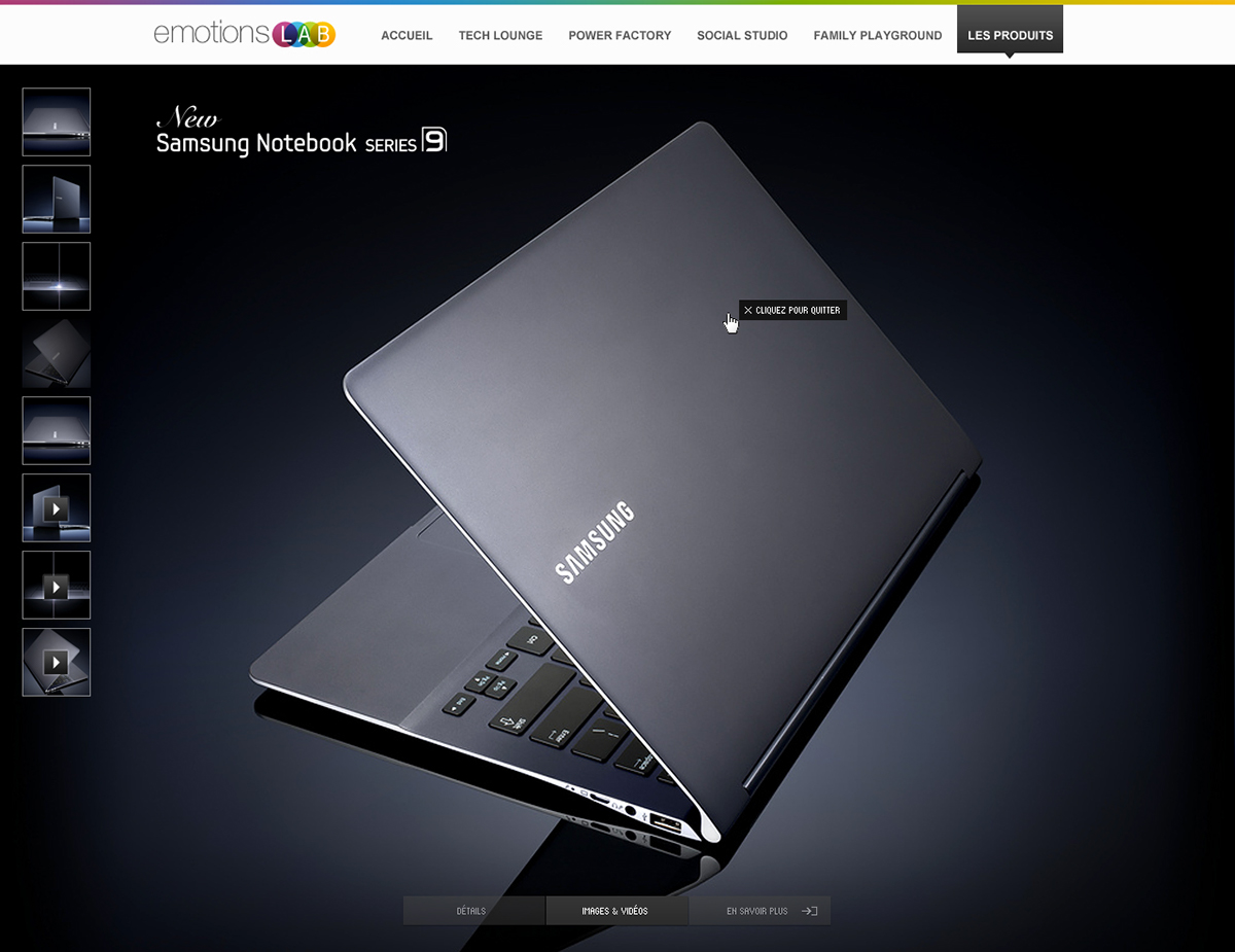 Samsung emotionslab lab emotions Technology hightech serie 9 Website Interface human Laptop notebook