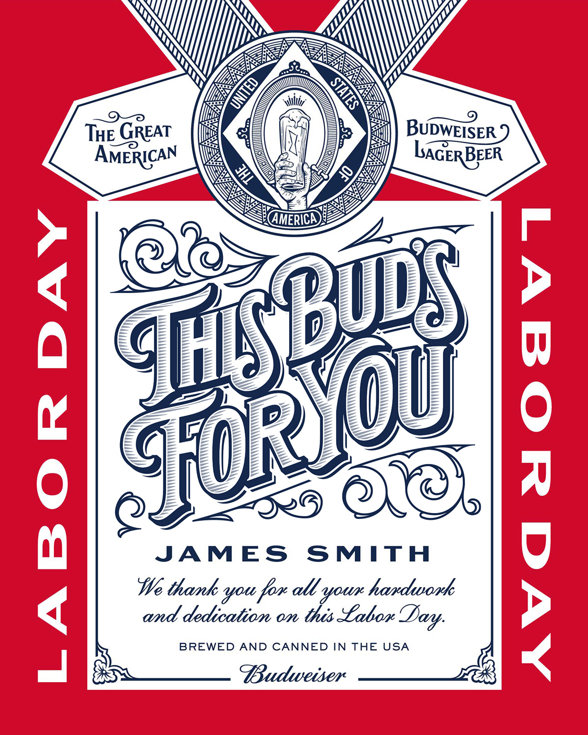 alcohol beer HAND LETTERING Labor Day lettering Lockup Packaging type