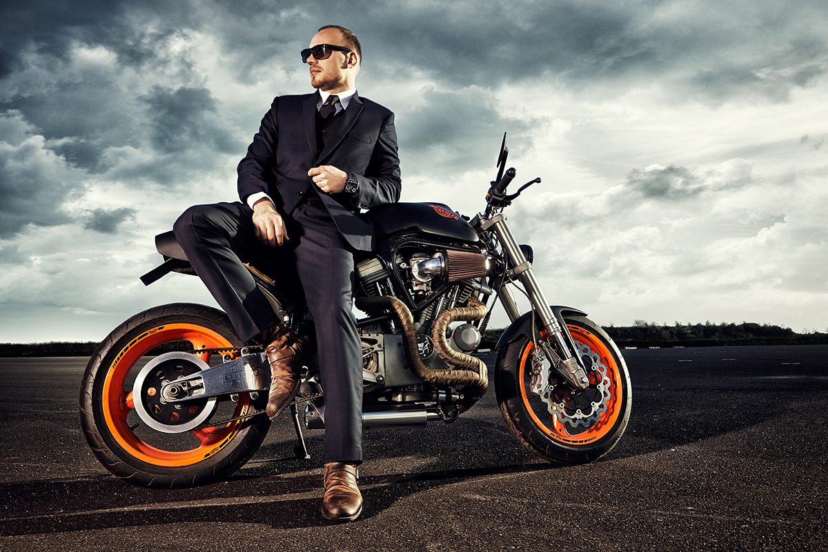 cliff motorcycle Bike sea dramatic sky suit rock climbing retouch