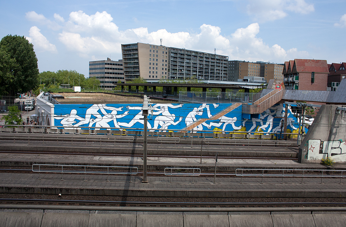 Mural Daan Botlek Opperclaes Rotterdam stepping stone rat race