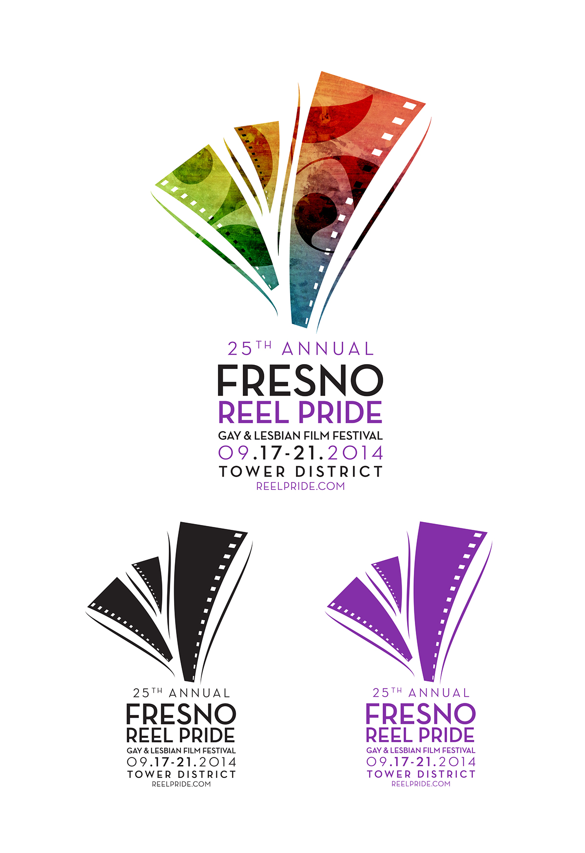campaign poster logo identity annual image Fresno reel pride LGBT film festival
