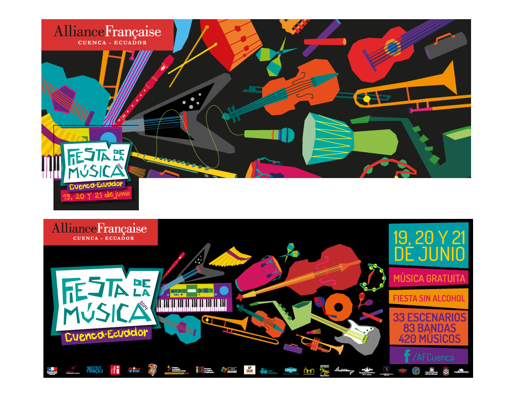 FETE DE LA Musique fiesta musica colores camaleon colorido alegre festival alegria cuenca Ecuador alianza francesa Alliance Francais French