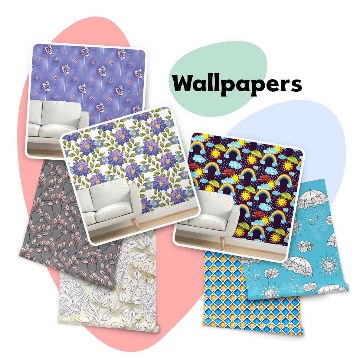 fabric Fashion  home decor pattern print spoonflower surface design textile design  vector wallpaper