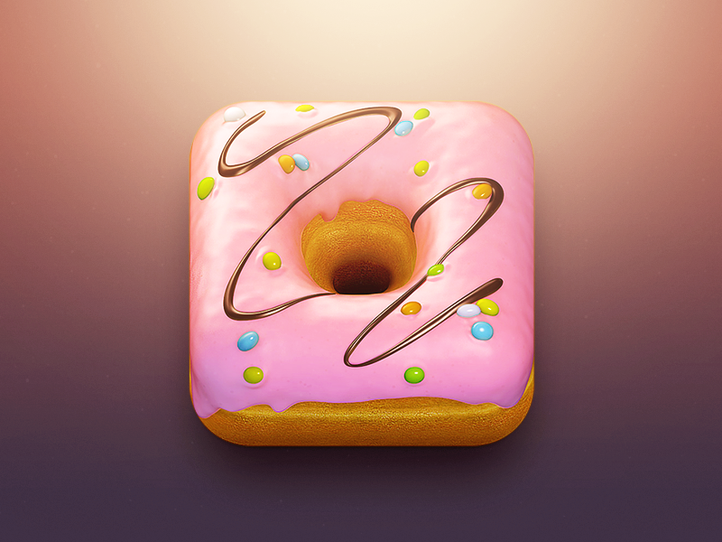 donut sweet Icon app appicon ios apple Dash Candy glaze awesome hole