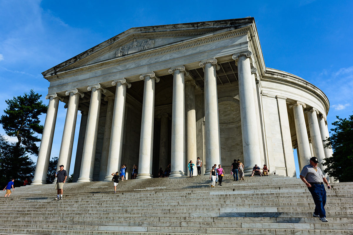 D.C. Washington monuments air force marine army capital hill Jefferson Memorial