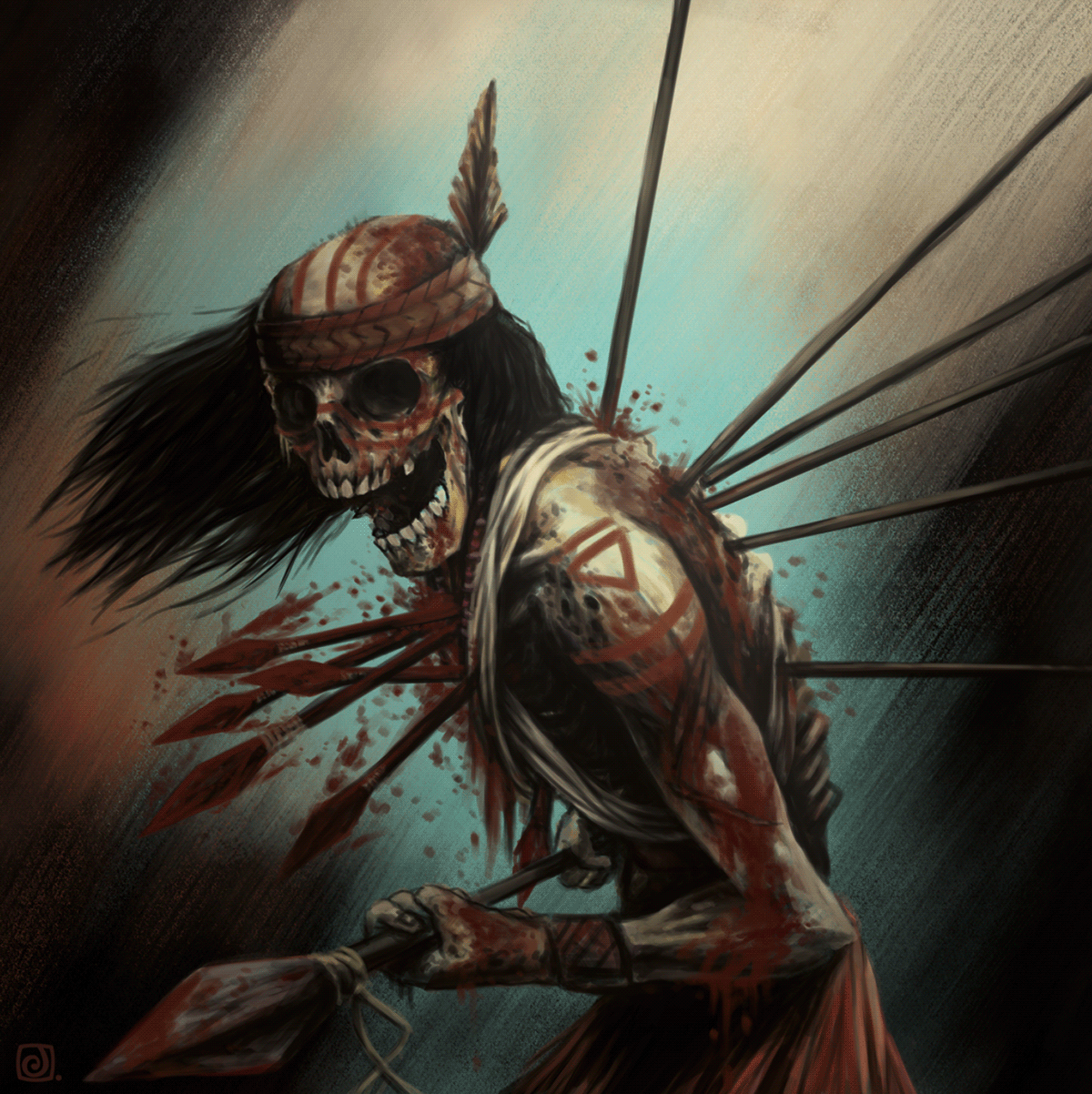 Cover Art Rigor mortis death metal skull death blood