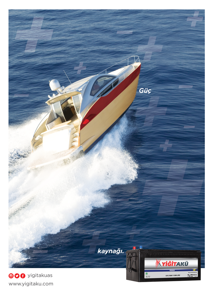print ad magazine Advertising  power creative car automobile boat bulldozer battery