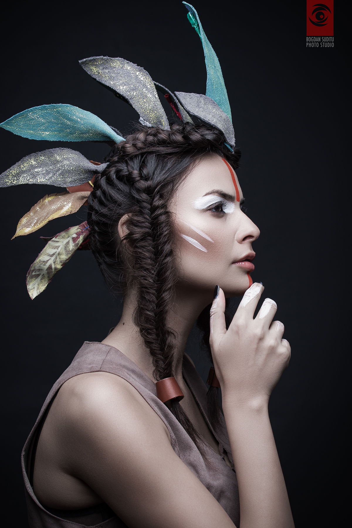 makeup fantasy tribal tribal makeup model studio Studio Photography photographer beauty girl