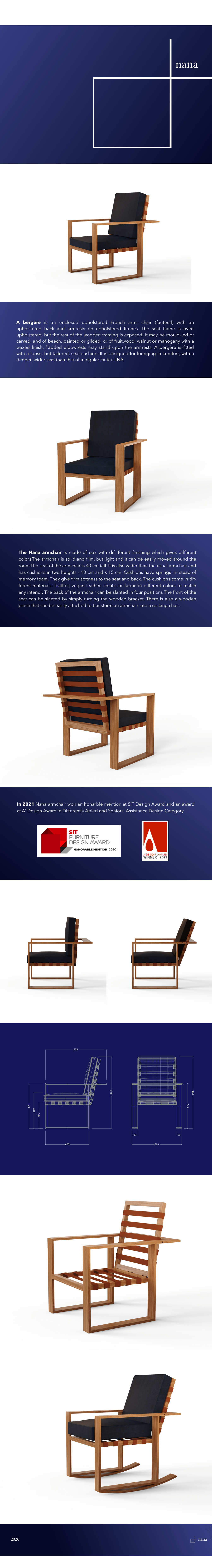 armchair chair Elderly awarded furniture product design  seniors