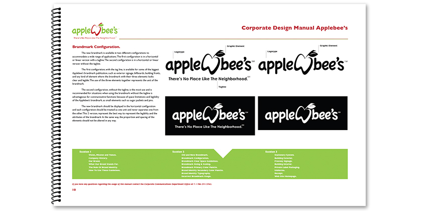 corporate graphicdesign BrandingManual Applebee's logo identity manual