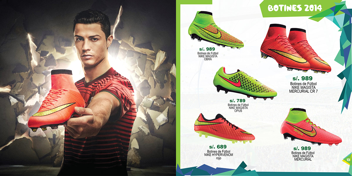 Nike catalogo Brazil botines camisetas mundial magazine Futbol soccer revista