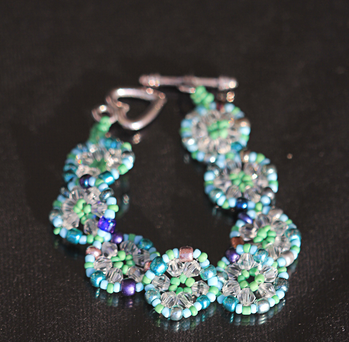 bead pearl jewelry bracelet earrings pink blue green bronze gift