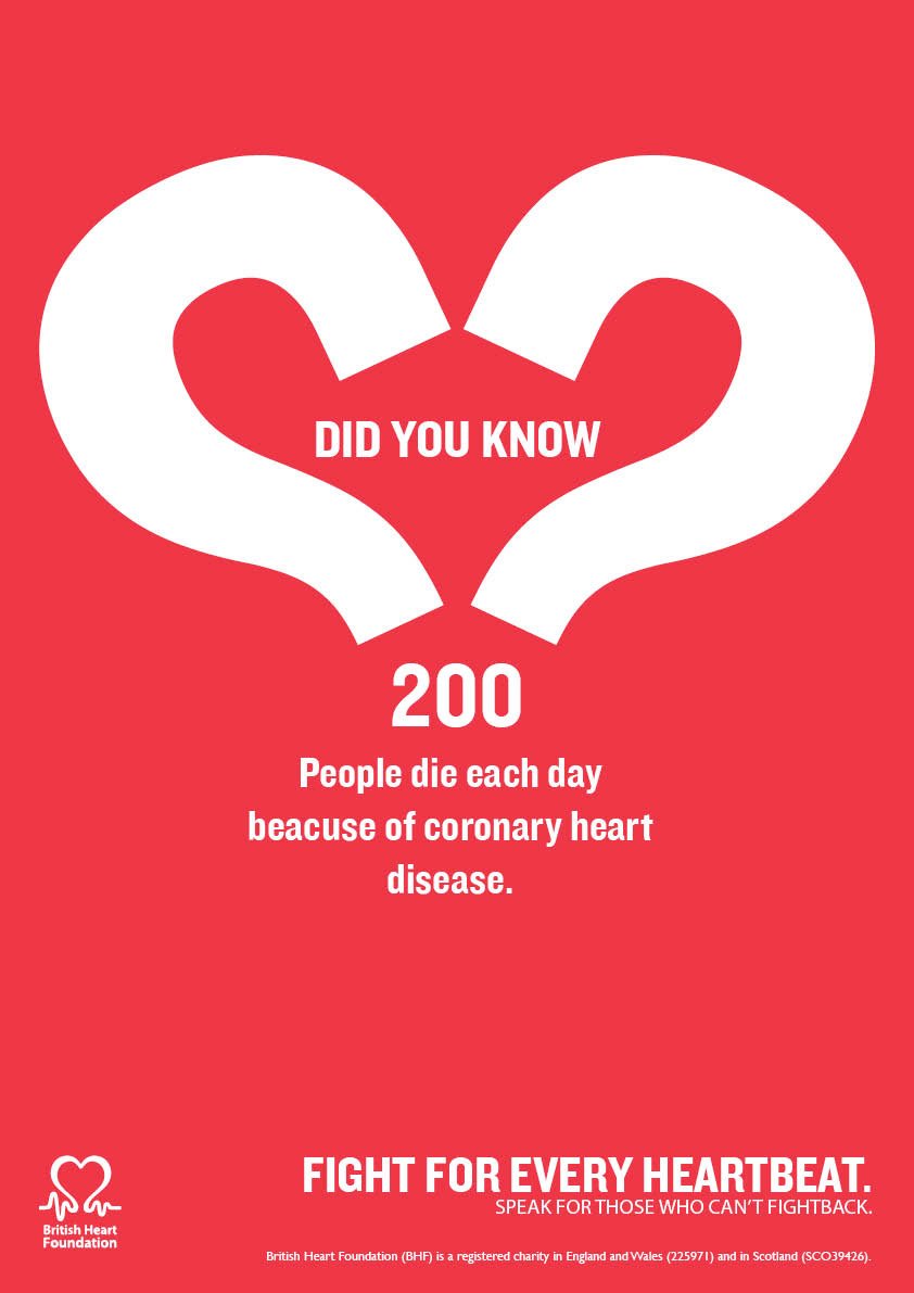 charity bye posters awareness British Heart Foundation