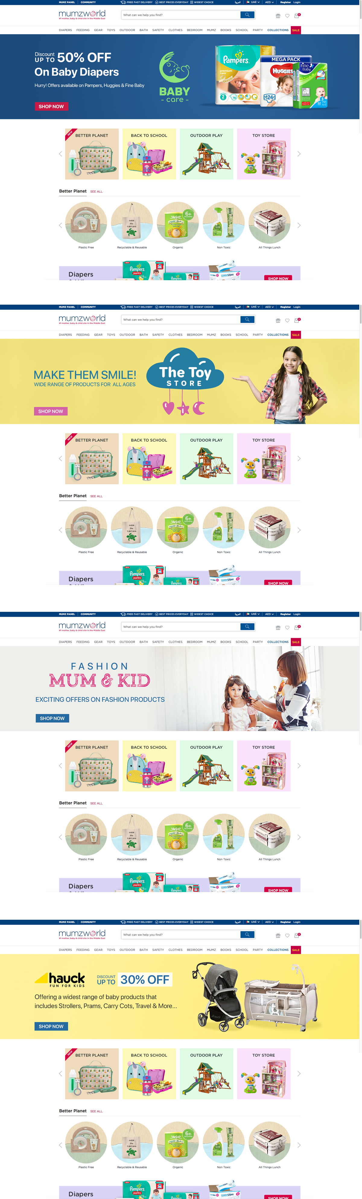 Web banner graphic design  mom baby