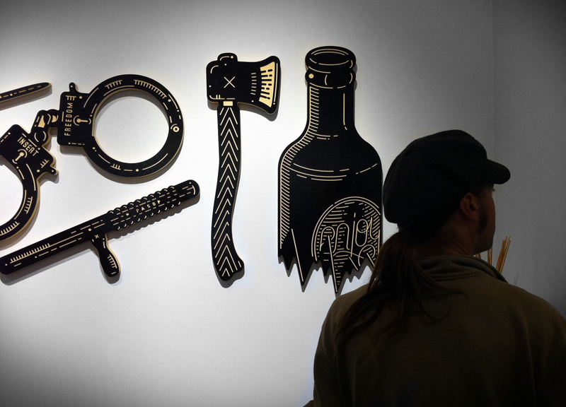 Adobe Portfolio art crime daniel ting chong Jordan Metcalf wood black Exhibition  cape town south africa Fearless weapons