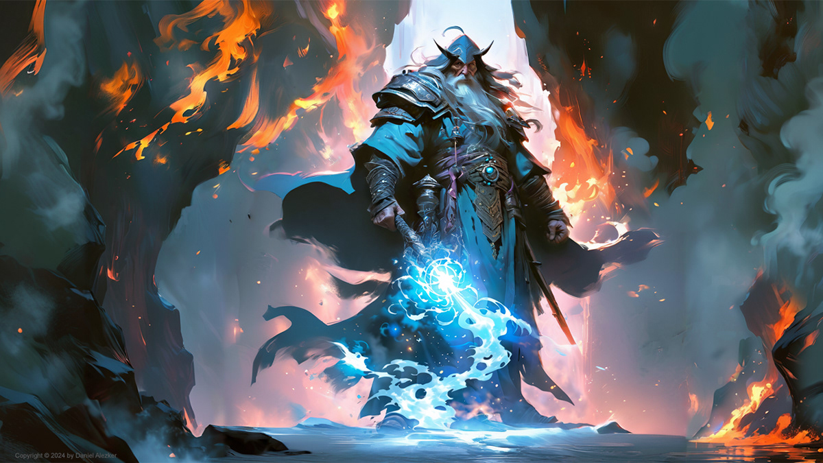 fantasy Magic   sorcerer epic ILLUSTRATION  guardian enchanted fantasy art Digital Art  wizard