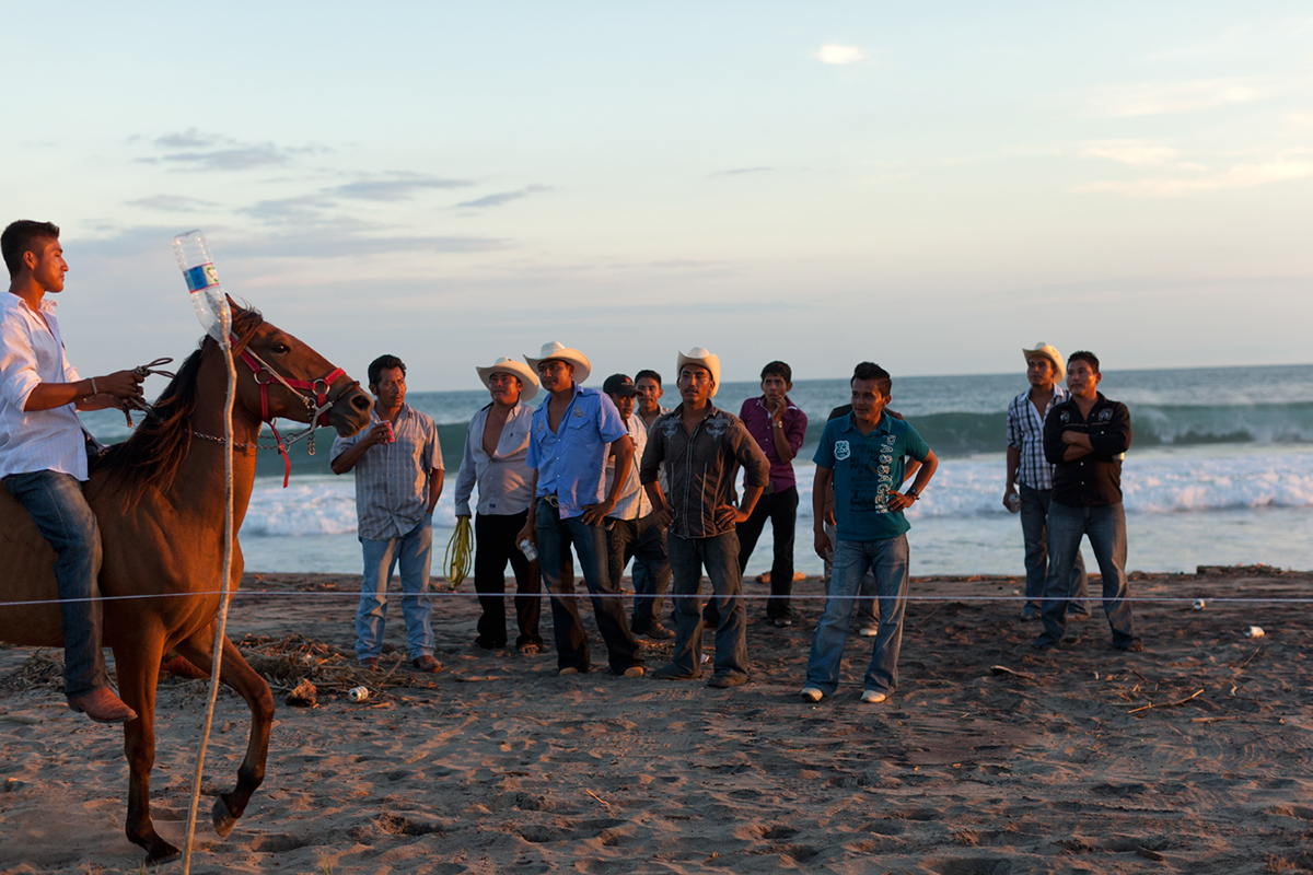 horse beach race jockey oaxaca Landscape pacific Ocean mexico