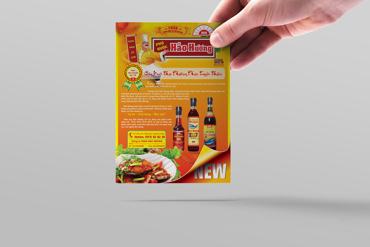 leaflet to roi tờ gấp Hao huong fish sauce fish sauce Hoàng Tuấn Zin Ken 