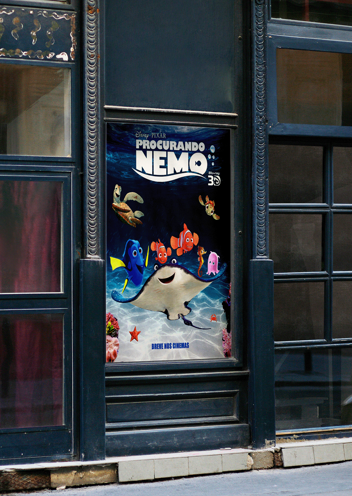 cartaz disney Filme Nemo poster procurando nemo trabalho univeristário