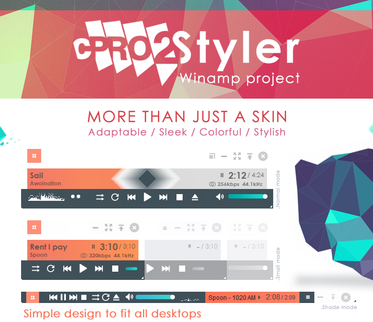 cpro2 styler victhor winamp color theme skin classic pro cpro UI