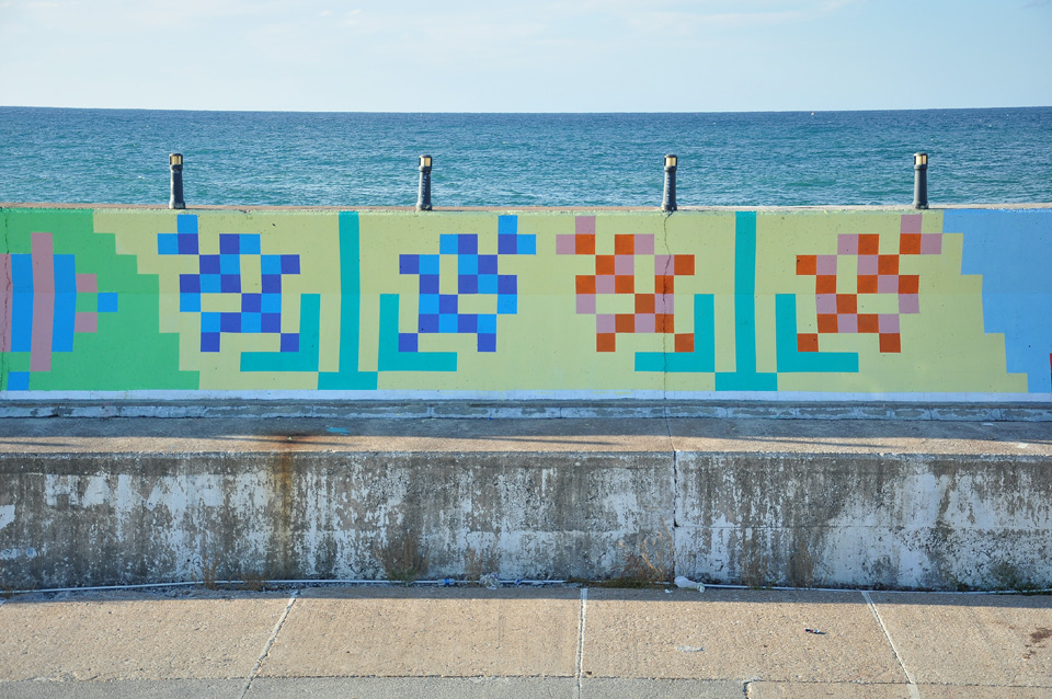 Pixel art 8bit Mural public art