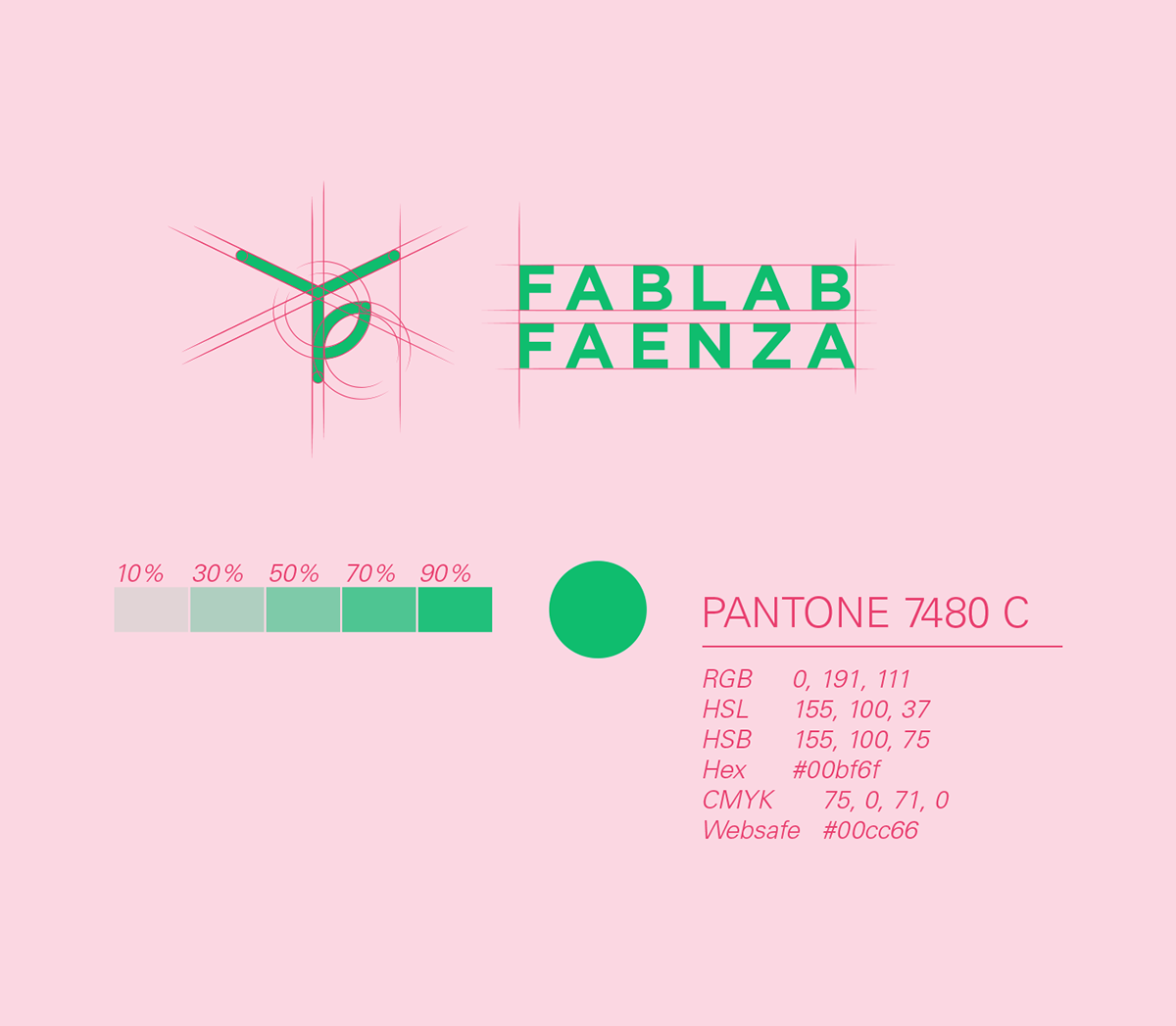 Corporate Identity FabLab Faenza fab lab faenza business card brand identity Stationery makers envelope letterhead brand
