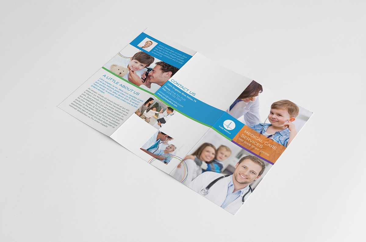 medical children trifold brochure colorful