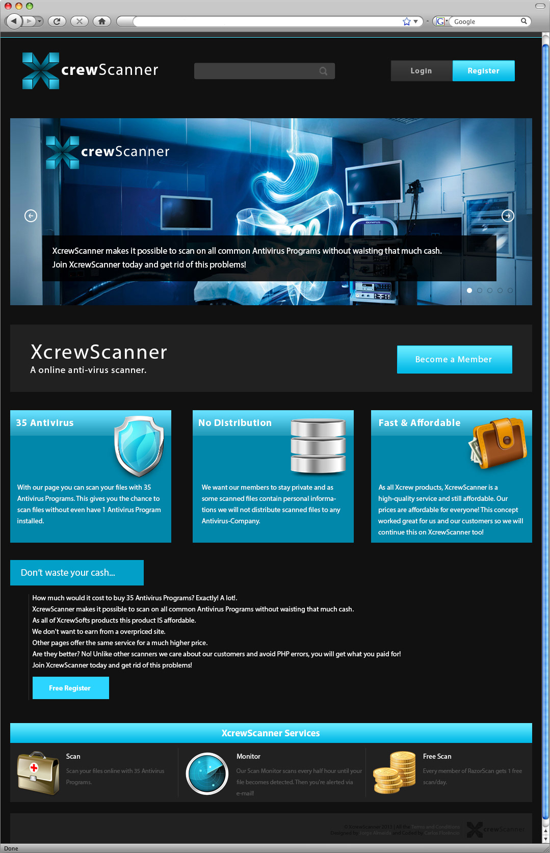 Web design Responsive Website logo graphic Mockup xcrewscanner xcrew